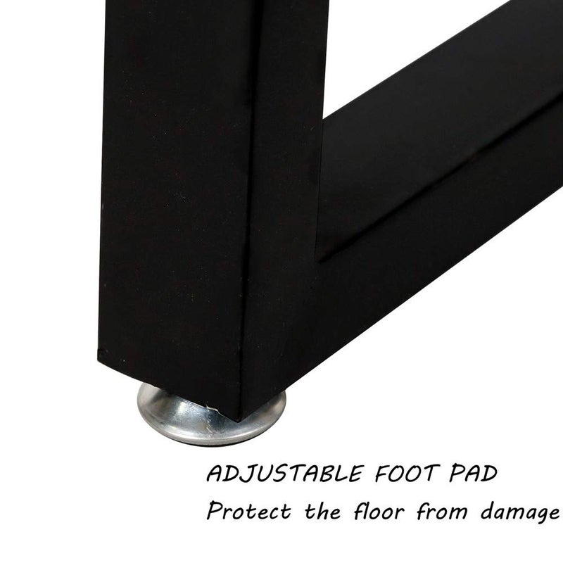 TIEOU Metal Legs for Table Trapezoid Shape 28" H Tall Industrial Table Legs Heavy Duty Metal Desk Legs Set of 2,Black - Image 4